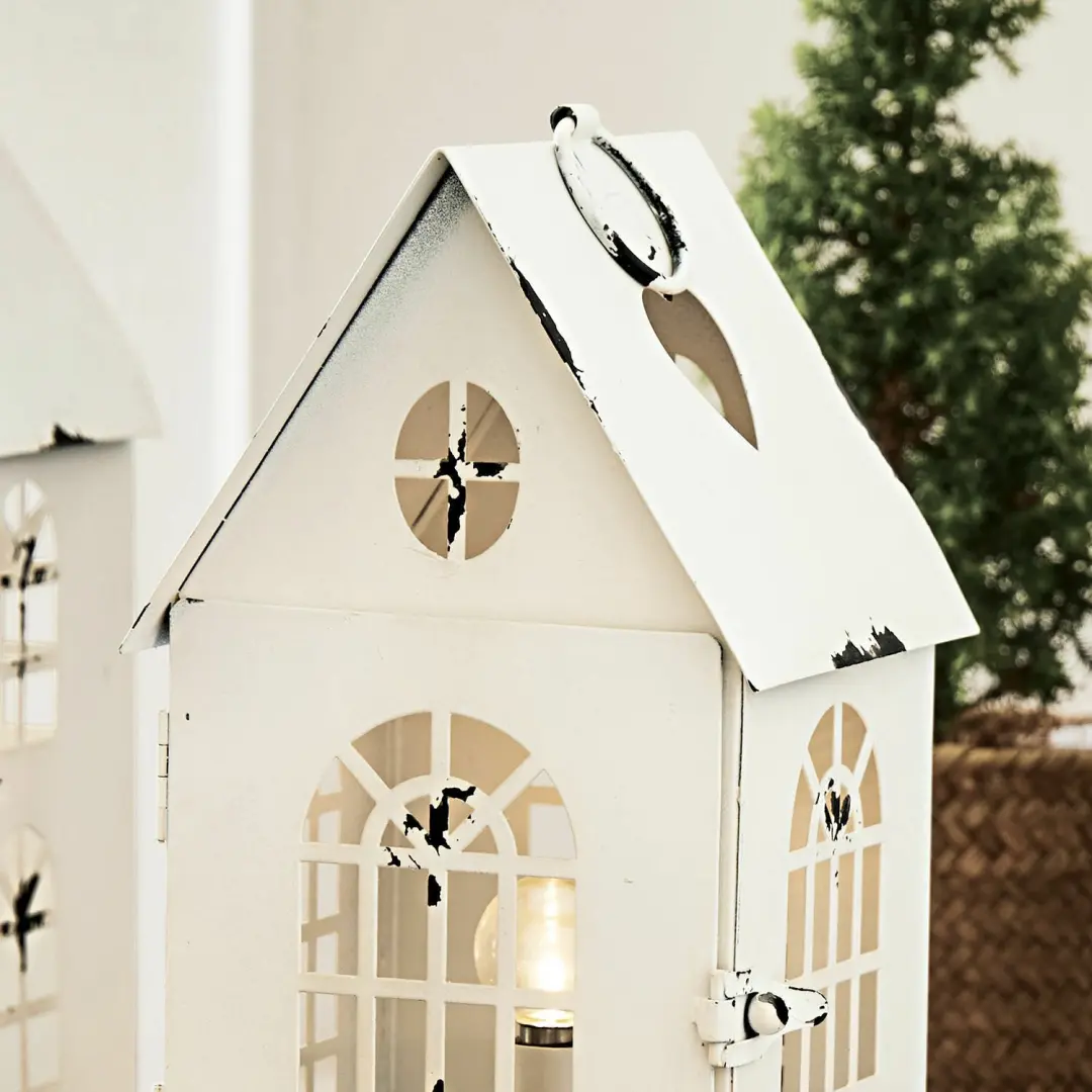Loberon Village Ledlantaarn - 3 Stuks Wit - afbeelding 5 van 6