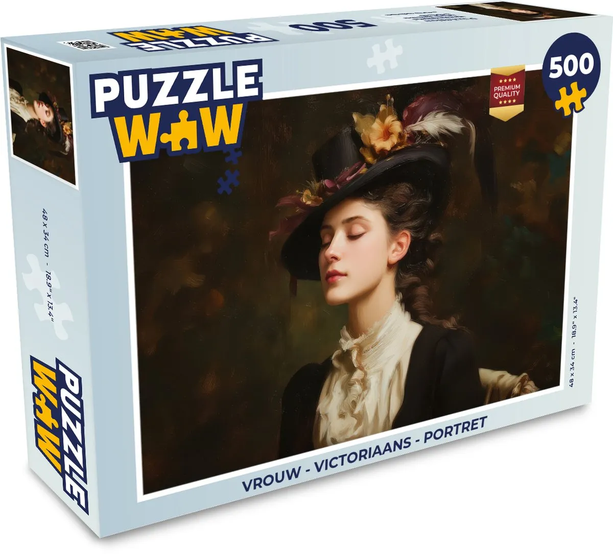 PuzzleWow Victoriaans Portret Puzzel - 500 Stuks