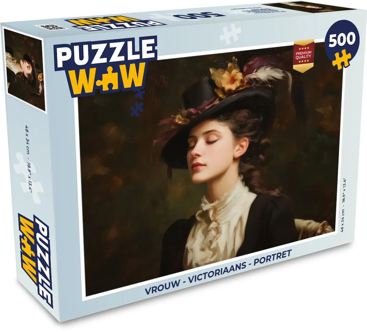 PuzzleWow Victoriaans Portret Puzzel - 500 Stuks