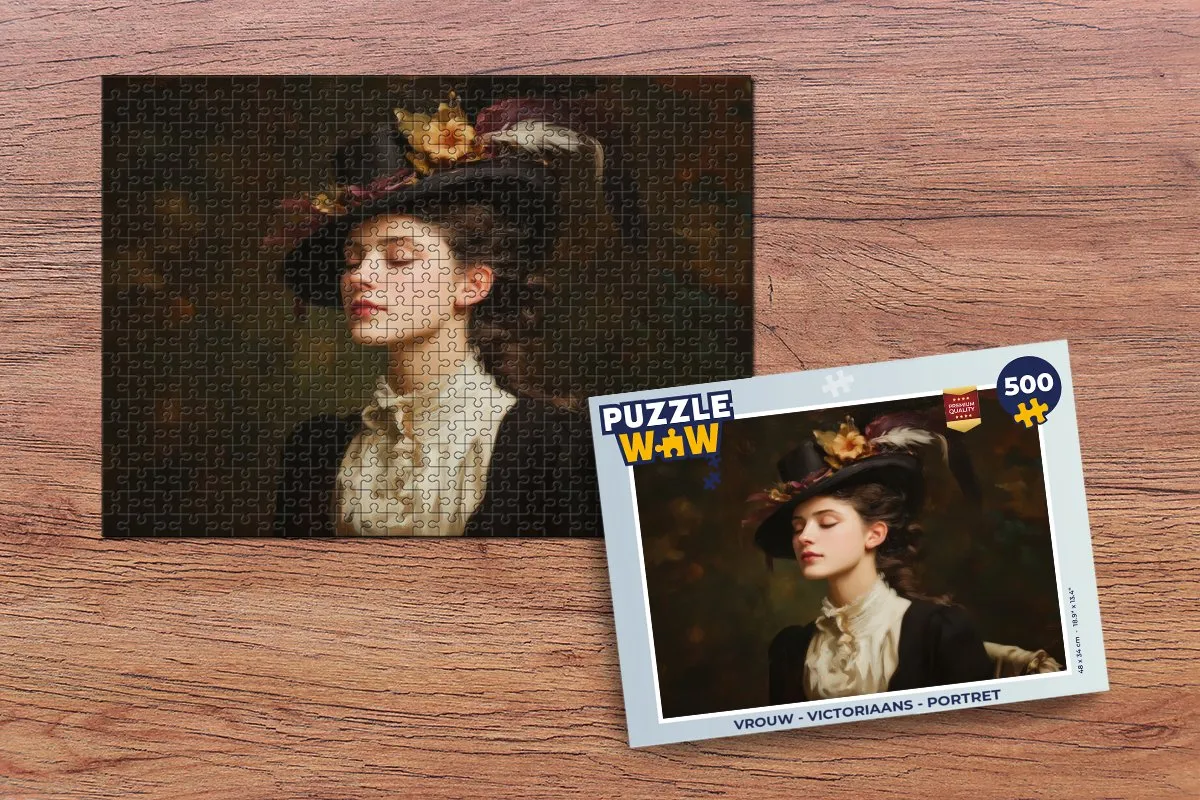 PuzzleWow Victoriaans Portret Puzzel - 500 Stuks