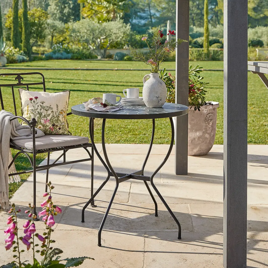 Loberon Ballaigues Tafel 70cm Antiekgroen/Zwart - afbeelding 3 van 5