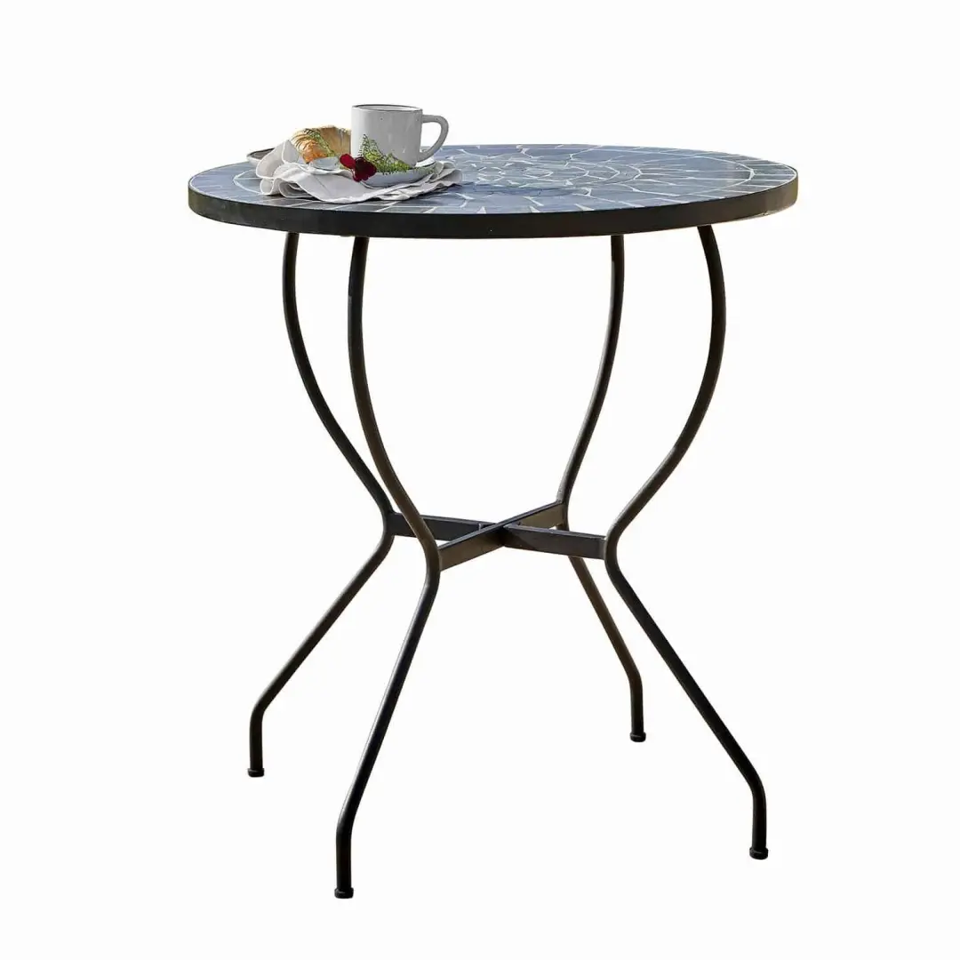 Loberon Ballaigues Tafel 70cm Antiekgroen/Zwart