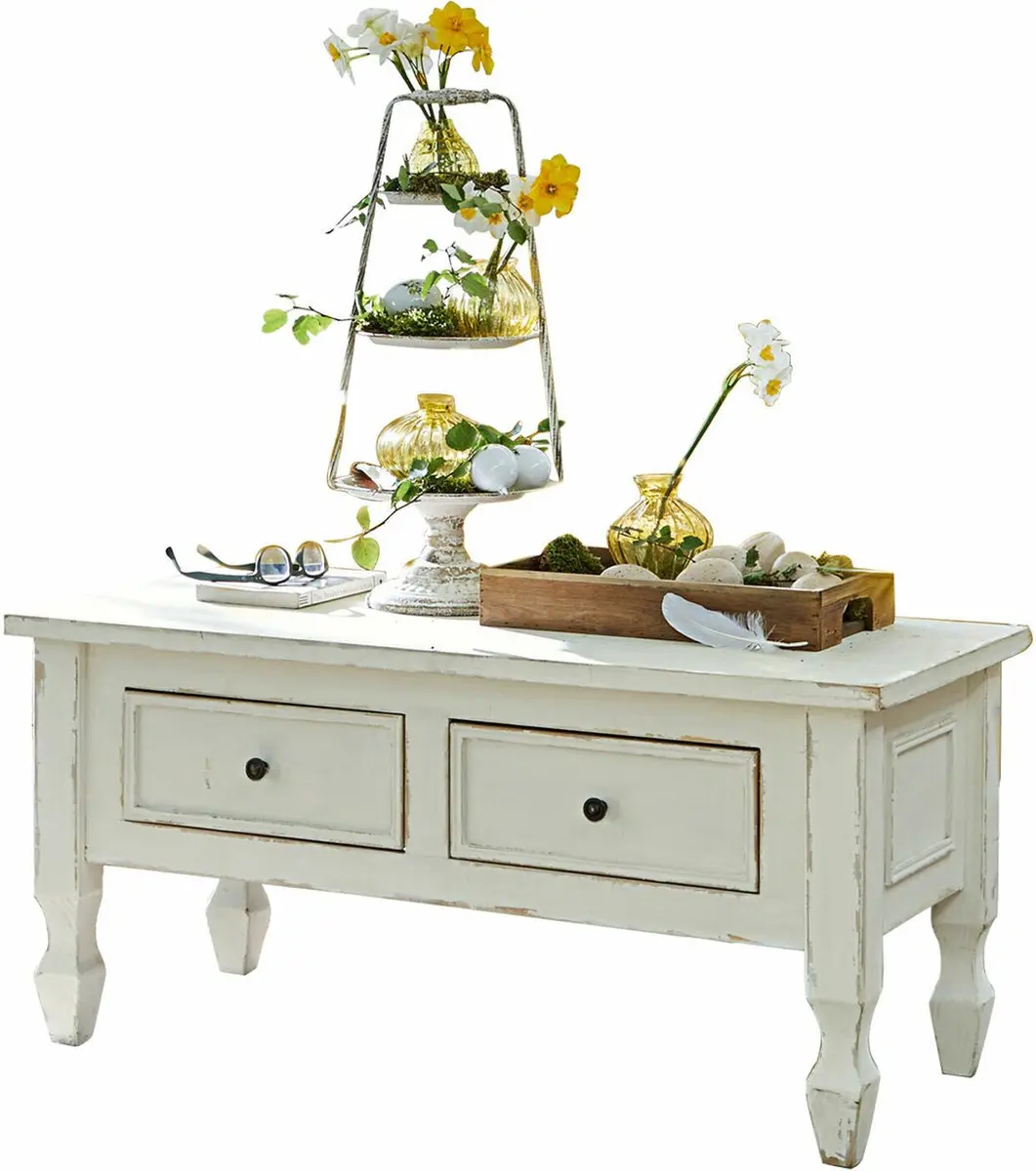 Loberon Yurielka Salontafel Antiekwit