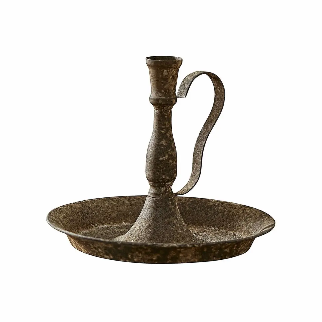 Loberon Plixora Kandelaar - 22cm - Antiekbruin - afbeelding 3 van 4