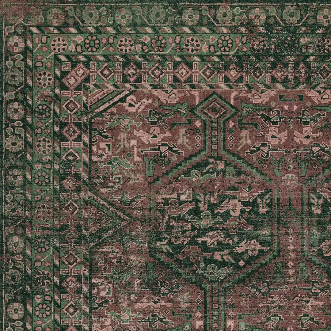 Loberon Incantaro Vloerkleed - Groen - afbeelding 2 van 6