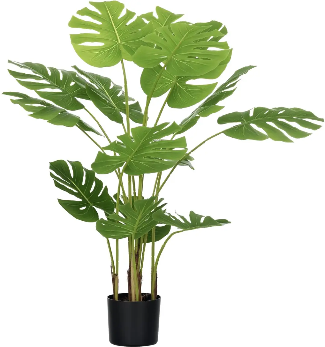 HOMCOM Künstliche Monstera-Pflanze mit Blumentopf 830-800V00