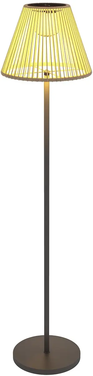 Outsunny Rattan Lamp Staal, PE Rattan Ø33 x 135H cm Grijs