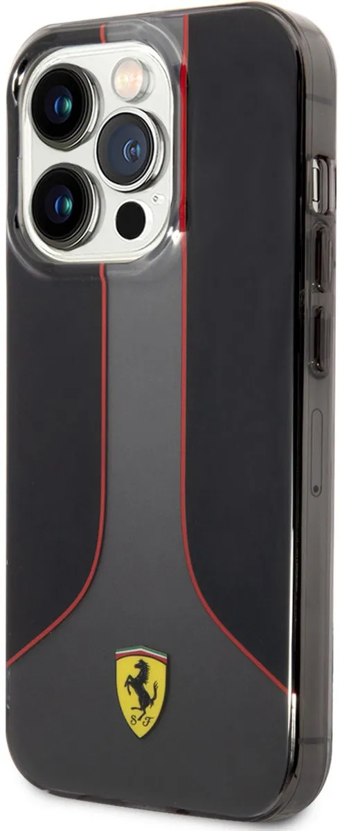 Ferrari Back Cover iPhone 15 Plus/14 Plus - Zwart