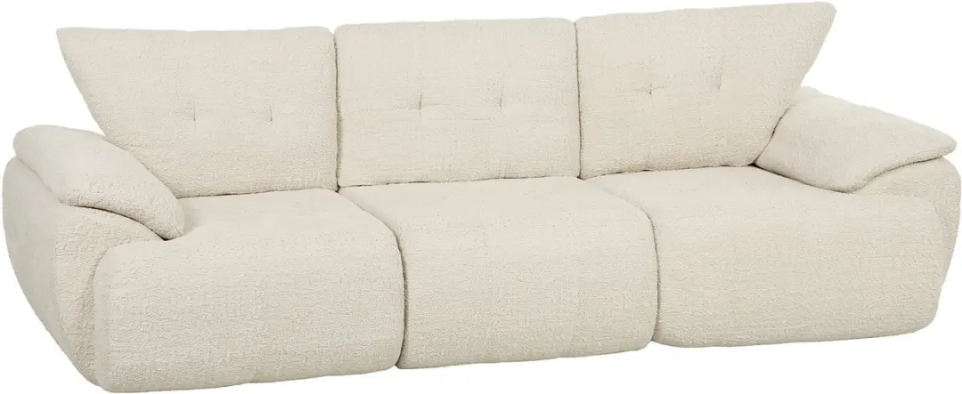 HOMCOM 3-zitsbank-Chenille (100% polyester), schuim met hoge dichtheid-260 x 92