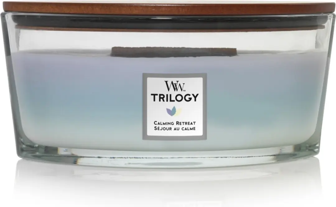 WoodWick Ellipse Trilogy Calming Retreat Geurkaars 50 uur