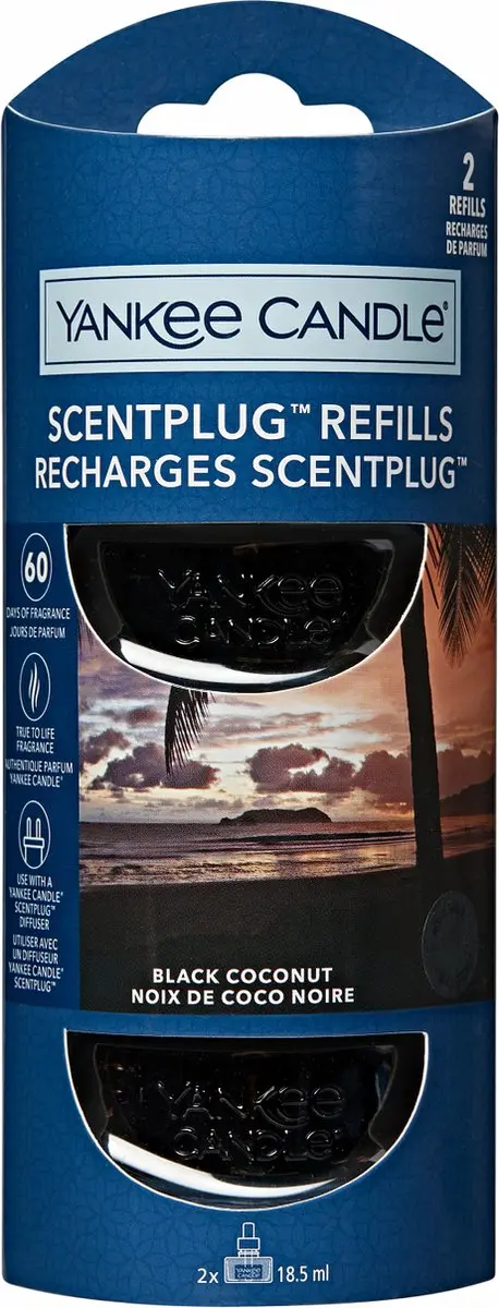 Yankee Candle Black Coconut Elektrische Diffuser Navulling - 2 Stuks - afbeelding 2 van 3