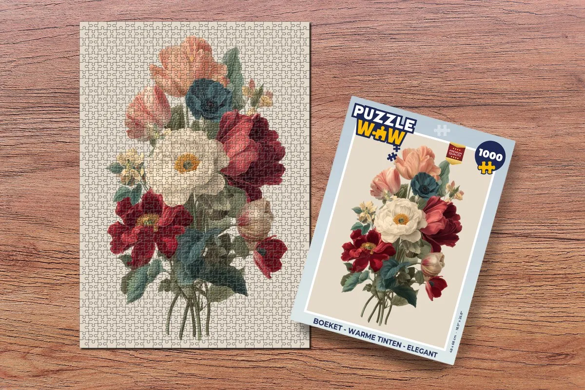 PuzzleWow Legpuzzel Boeket 1000 Stuks - Elegant