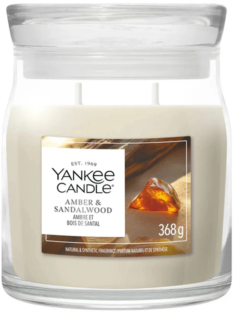 Yankee Candle Amber & Sandalwood Geurkaars Medium