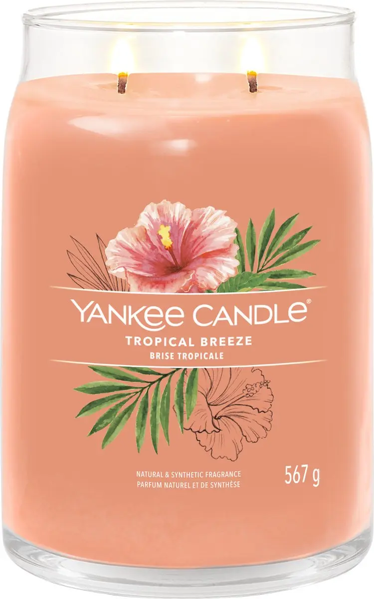 Yankee Candle Tropical Breeze Geurkaars - 90 Branduren - afbeelding 3 van 6
