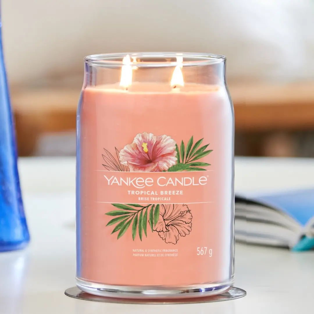 Yankee Candle Tropical Breeze Geurkaars - 90 Branduren - afbeelding 6 van 6