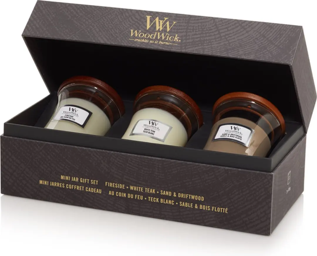 WoodWick Mini Woody Geurkaarsen - 3 Stuks - afbeelding 2 van 6