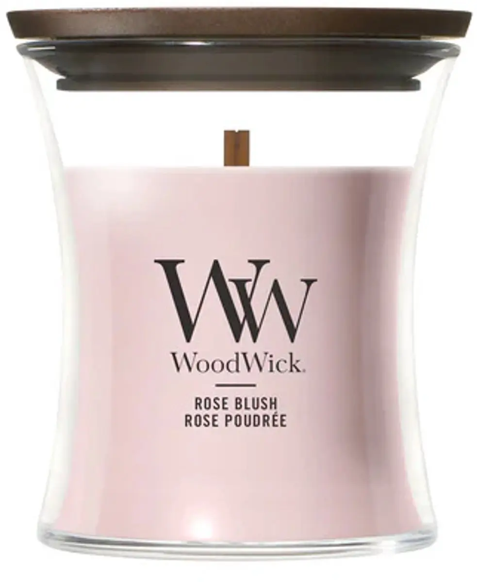 WoodWick Hourglass Rose Blush Geurkaars