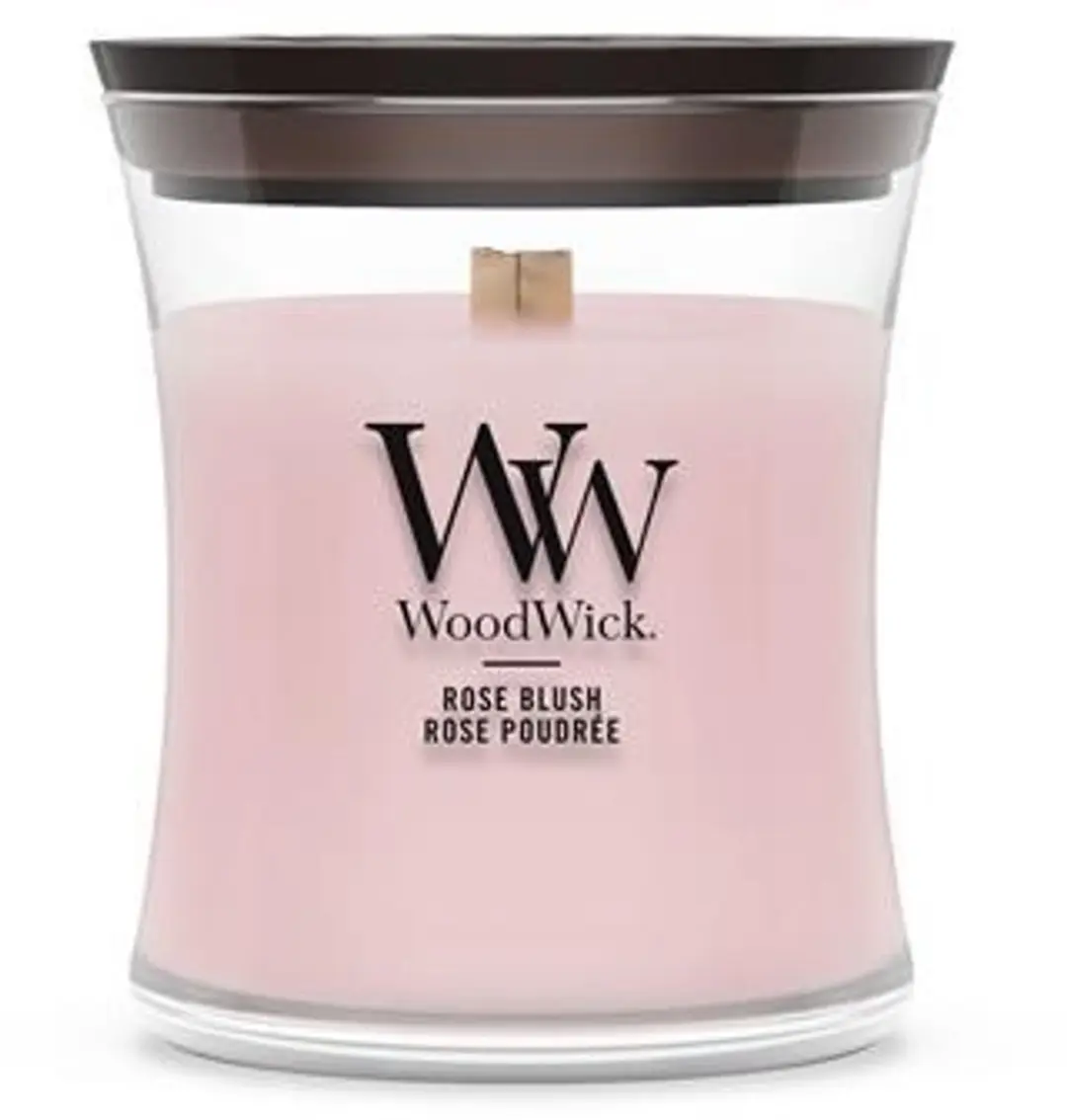 WoodWick Hourglass Rose Blush Geurkaars - 30 uur - afbeelding 5 van 5
