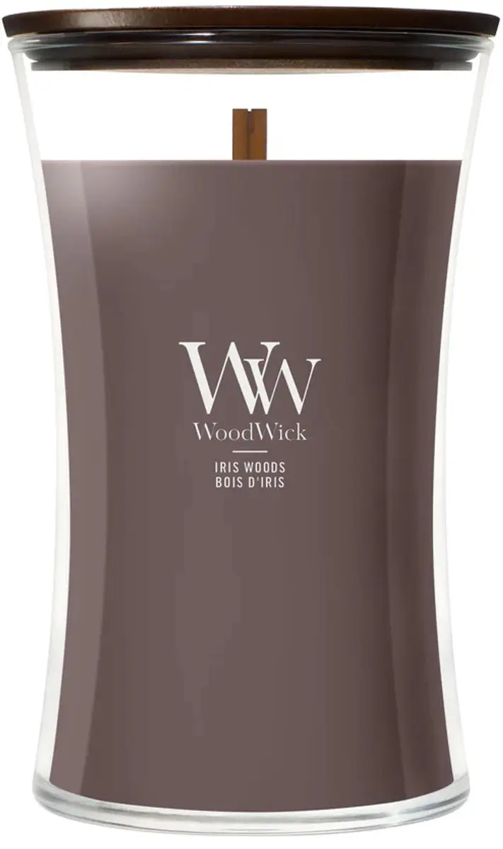WoodWick Hourglass Iris Woods Geurkaars 130 branduren