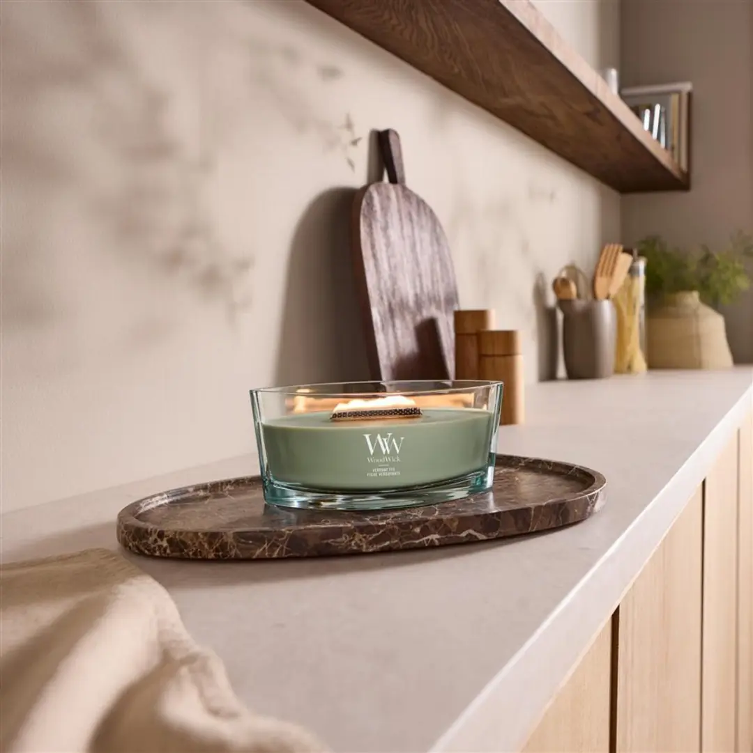 WoodWick Verdant Fig Ellipse Geurkaars - 50 Branduren - afbeelding 4 van 5