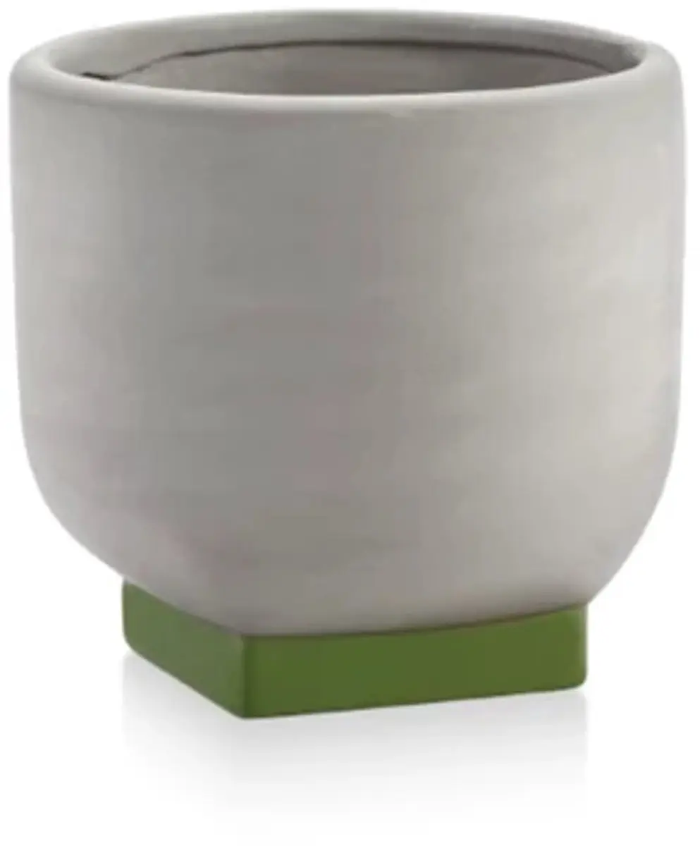 Serax Kris Van Assche Rosamar bloempot 02 D20.5cm H19.5cm grijs / groen