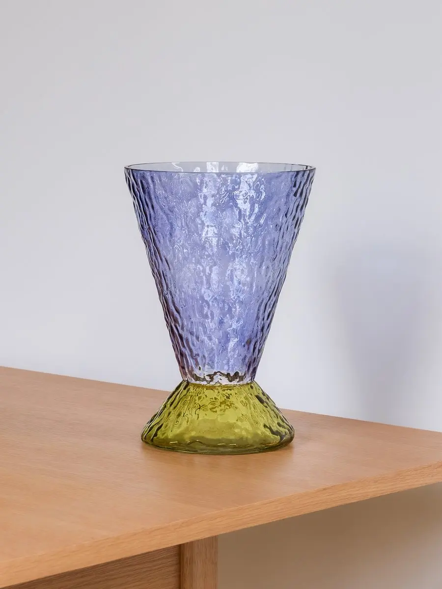 Hübsch Abyss Vaas - Blauw - Ø20cm - afbeelding 2 van 6