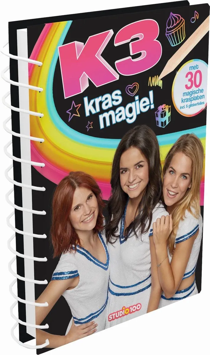 Studio 100 Kleurboek K3 Scratch Off - 4 Pagina's - Multi Colour