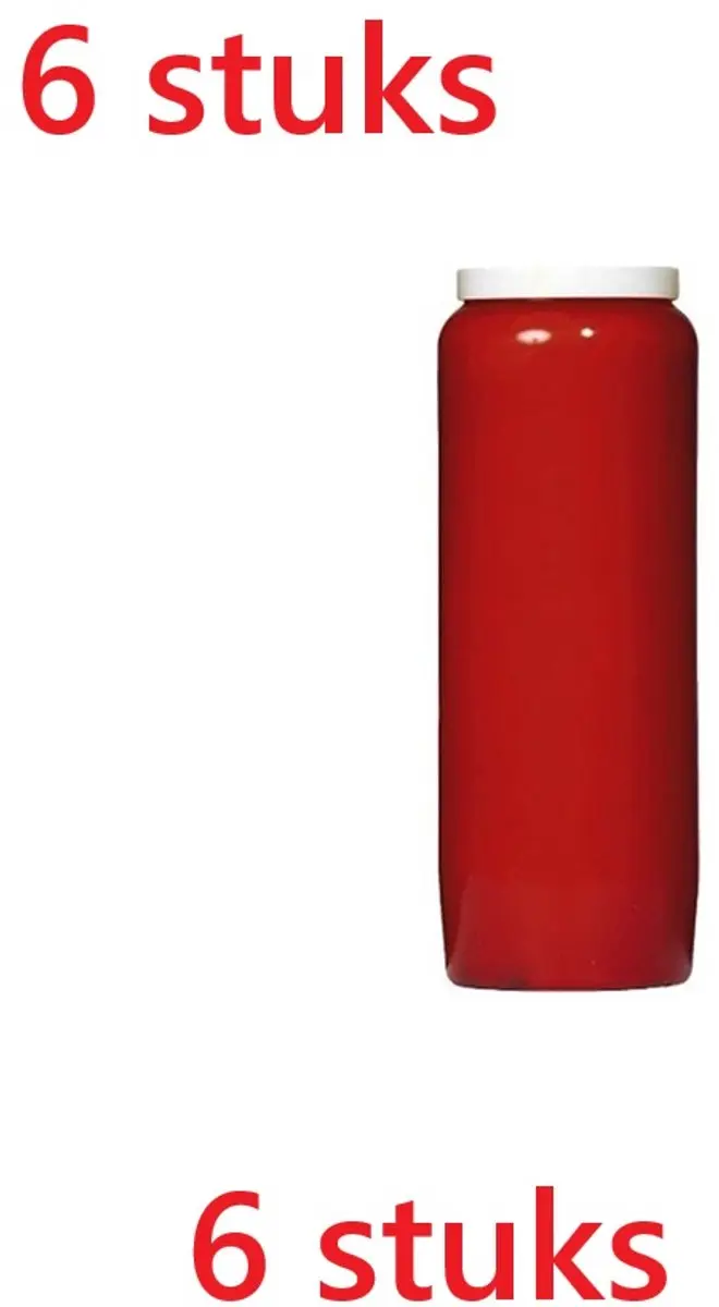 Spaas noveenkaarsen rood *** 6 STUKS *** 9 dagen branders