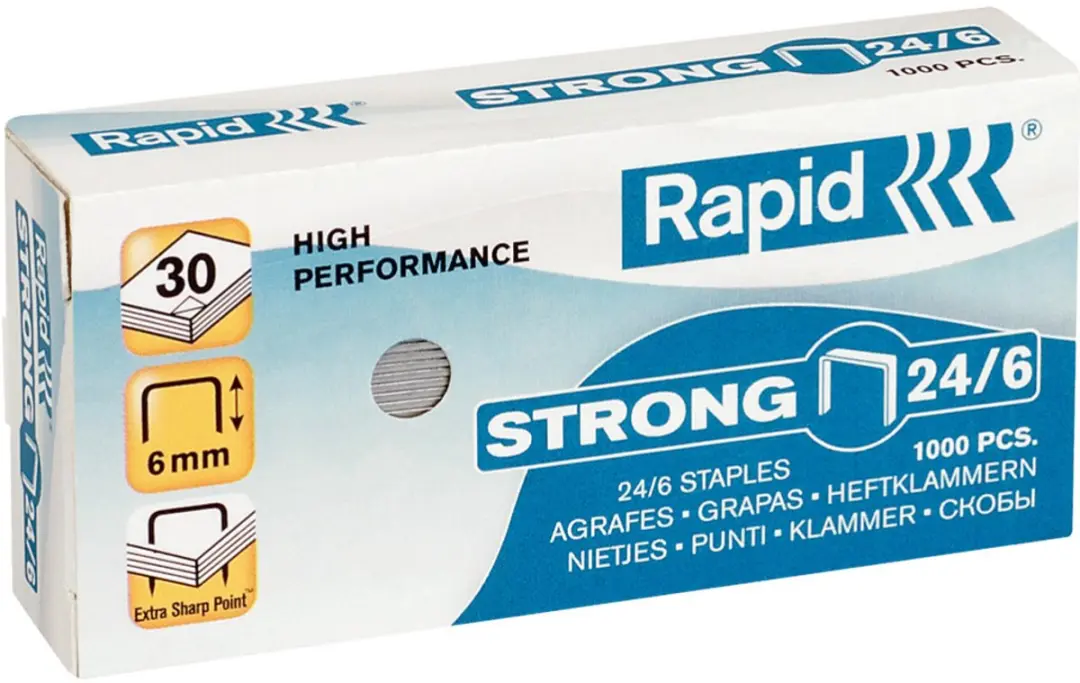 Rapid Nieten 24/6 Gegalvaniseerd 1000 Stuks - afbeelding 2 van 2