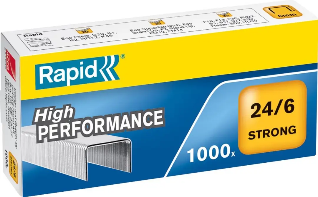 Rapid Nieten 24/6 Gegalvaniseerd 1000 Stuks