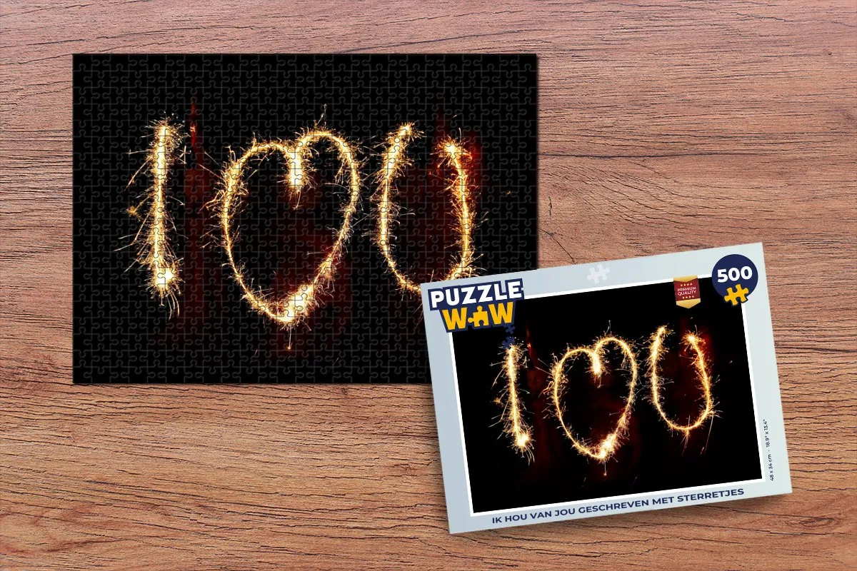 PuzzleWow Ik hou van jou Legpuzzel 500 Stuks Multicolor