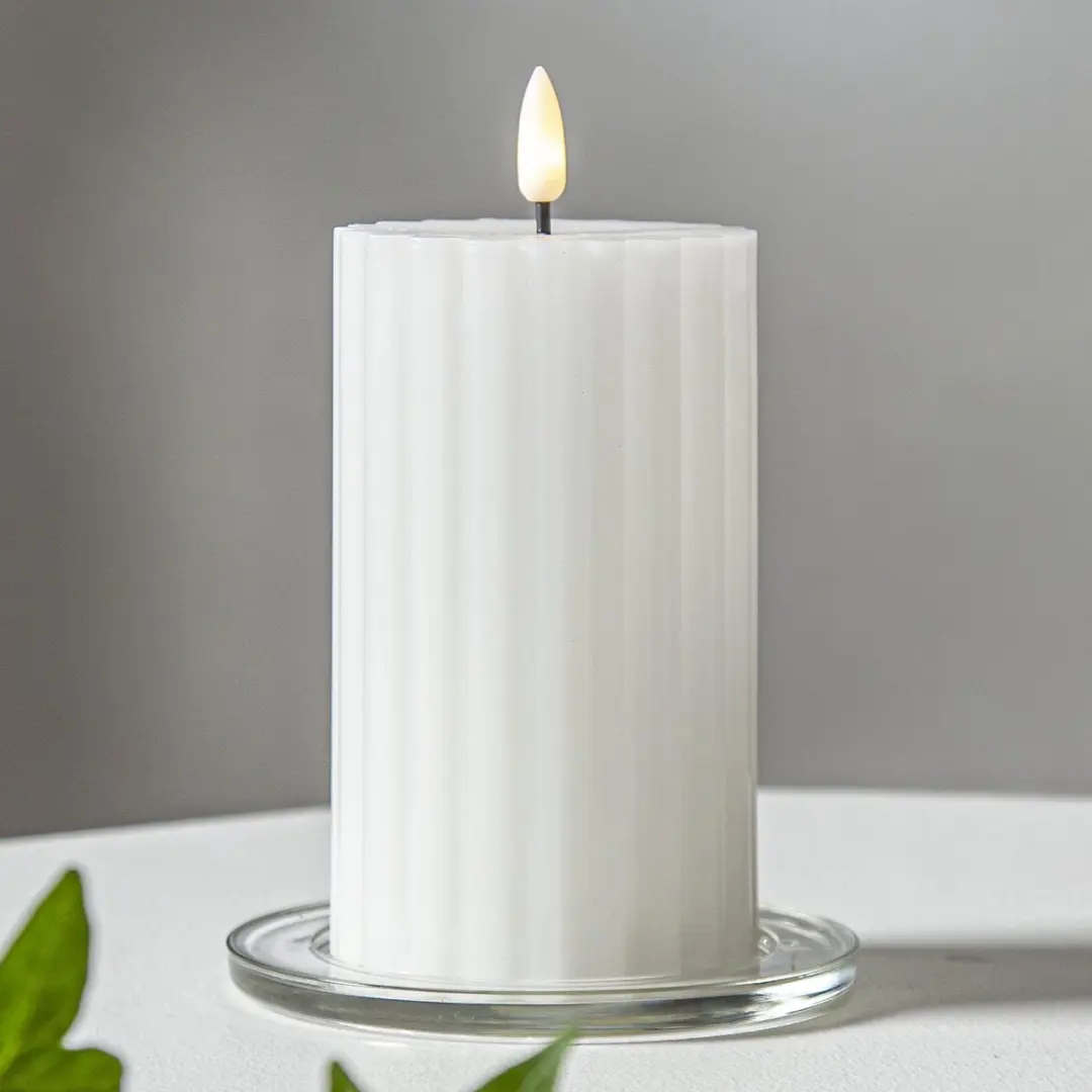 Star Trading Flame Stripe LED-kaars 15cm - wit - afbeelding 6 van 6
