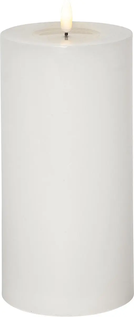 Star Trading kaars Flamme Flow Big, zuilkaars, LED, wit, timer, batterij, warm w