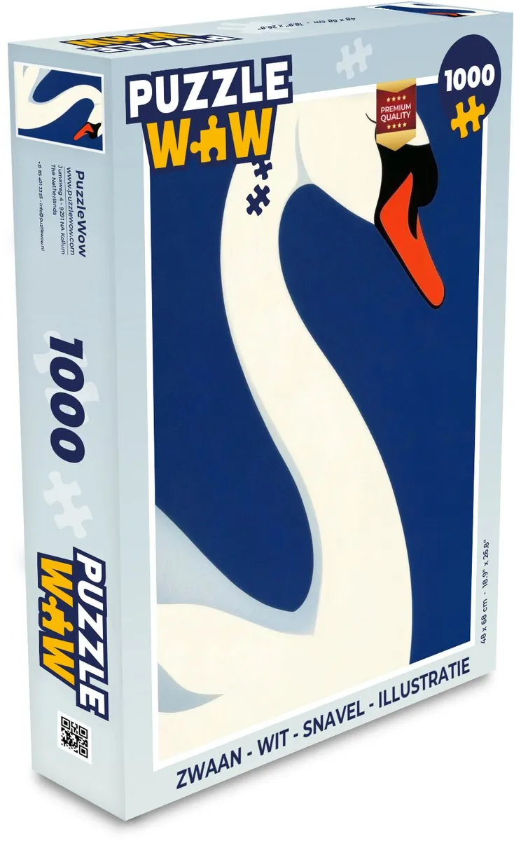 PuzzleWow Zwaan Legpuzzel 1000 Stukjes