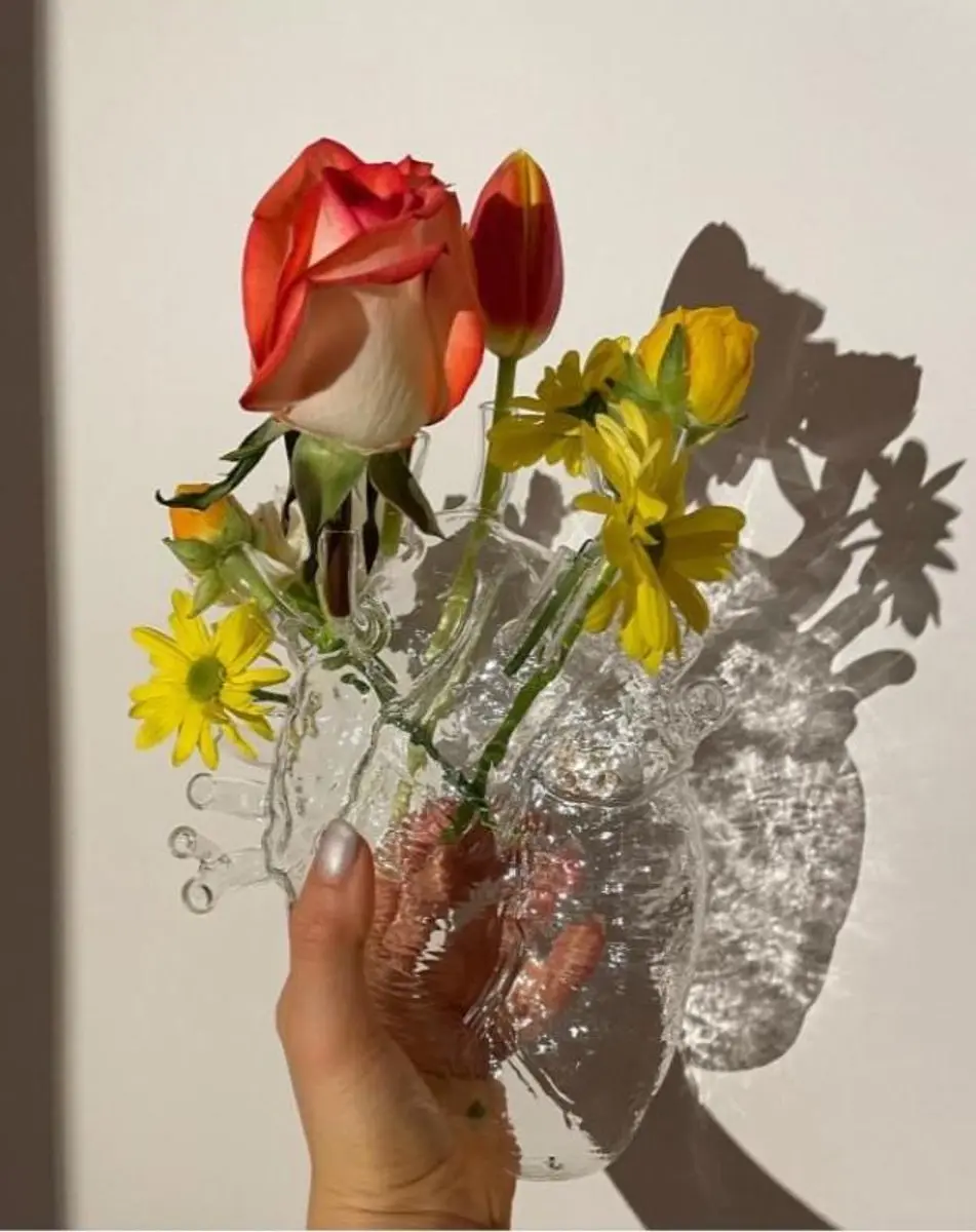 Seletti Love in Bloom Hart Vaas Goud - afbeelding 6 van 6