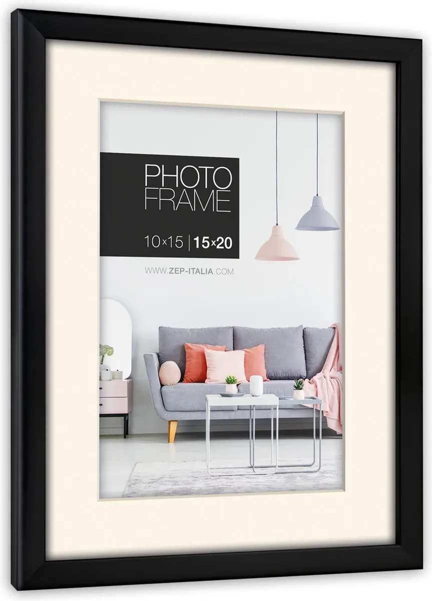 Zep Edison Fotolijst NP68B Zwart 10x15/15x20cm