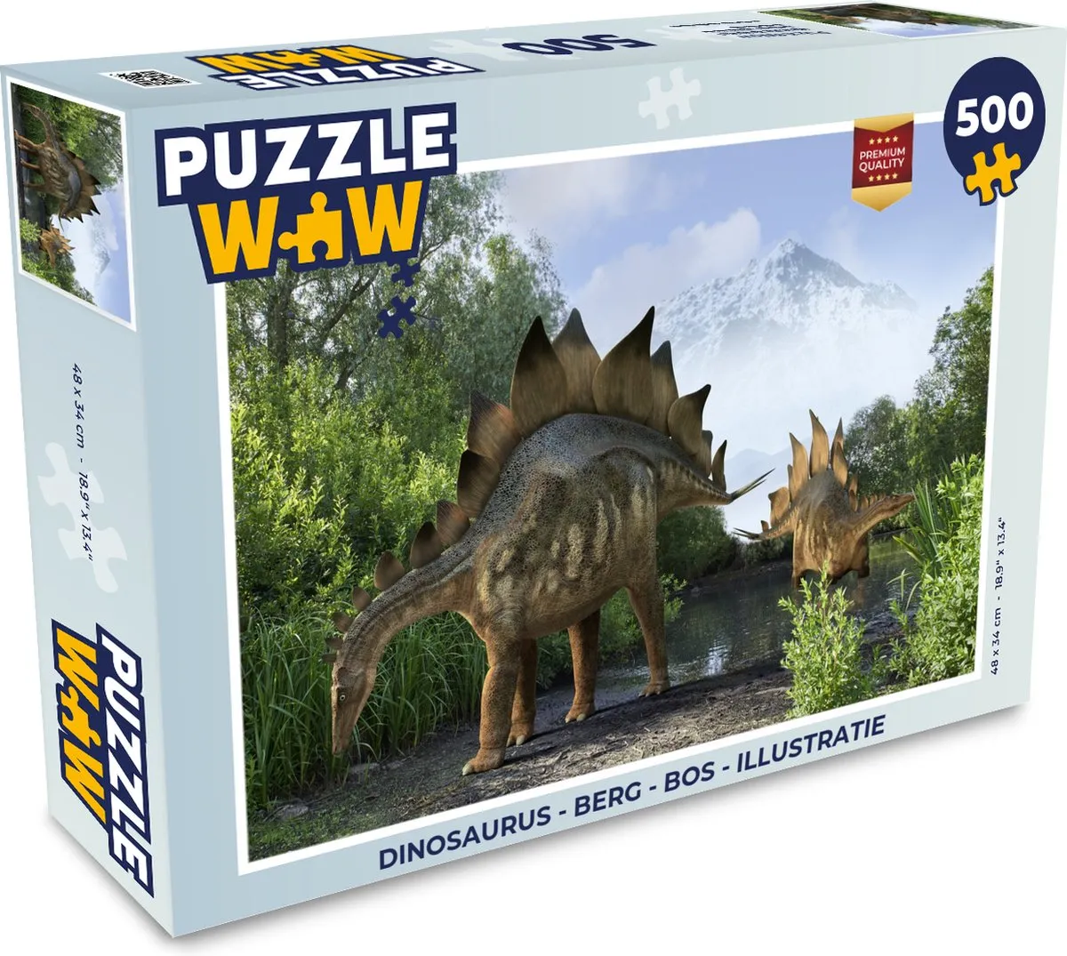 PuzzleWow Dinosaurus Puzzel 500 Stuks