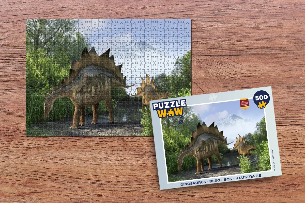 PuzzleWow Dinosaurus Puzzel 500 Stuks - Multicolor