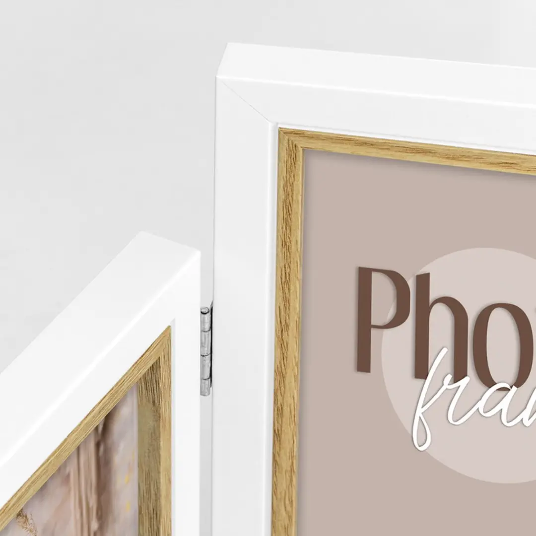 Zep Ayas 2L Fotolijst 2x 10x15cm - Wit/Bruin - afbeelding 2 van 4