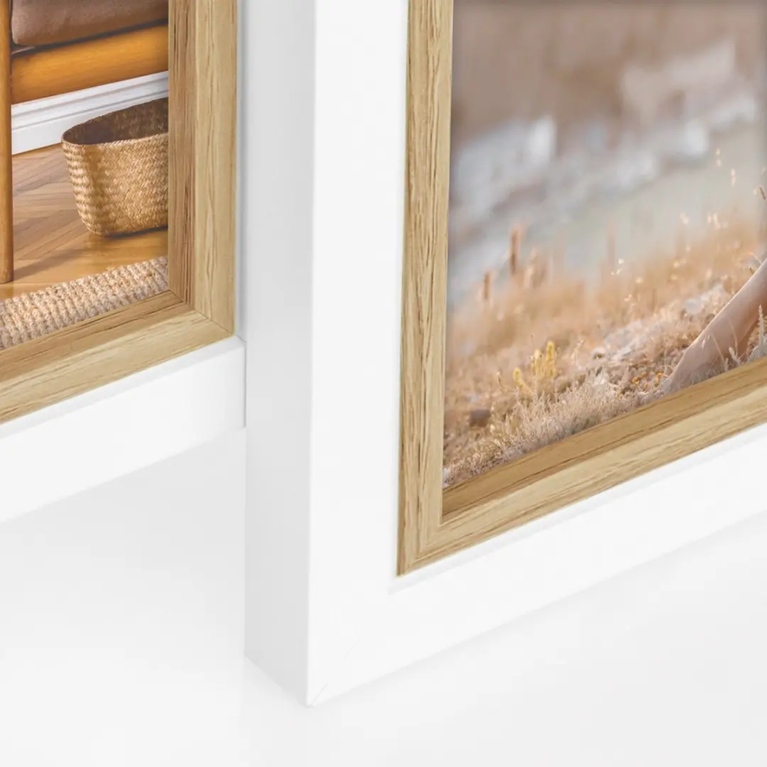 Zep Ayas 6Q Fotolijst 10x15cm - 6 Stuks - Wit/Bruin - afbeelding 4 van 5