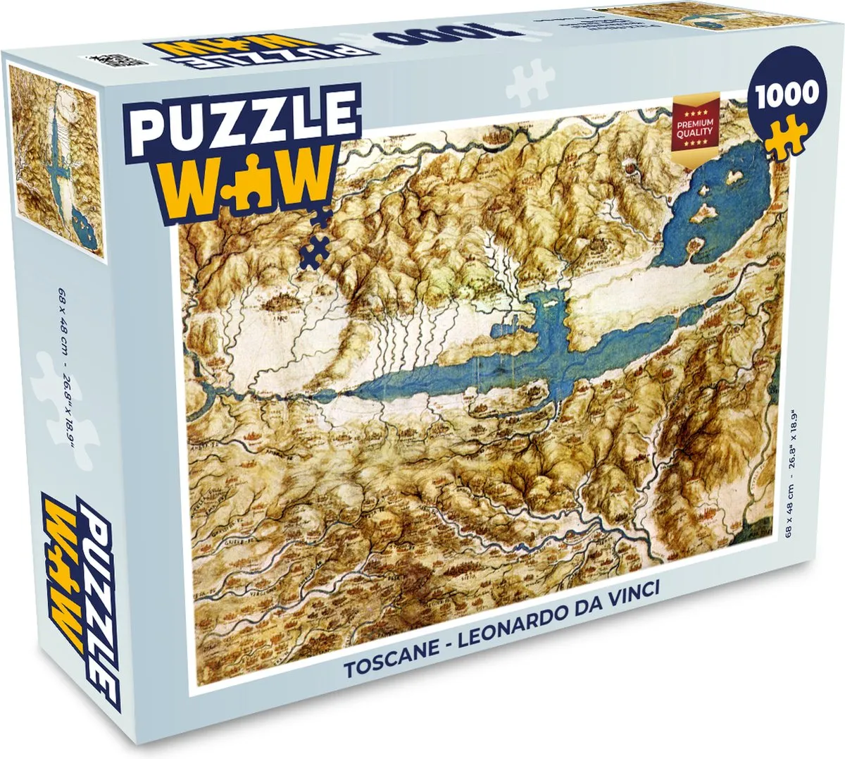 PuzzleWow Toscane Leonardo da Vinci Legpuzzel 1000 Stuks