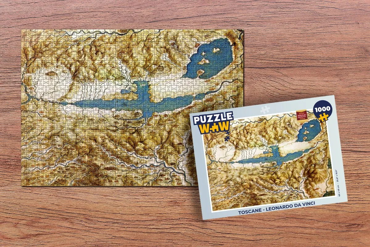PuzzleWow Toscane Leonardo da Vinci Legpuzzel 1000 Stuks - Multicolor