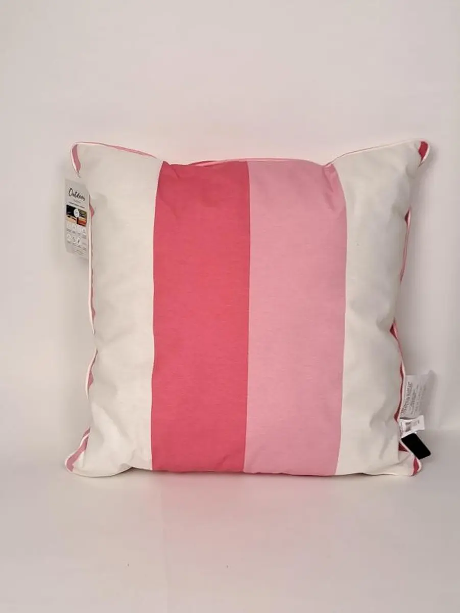 Sierkussen met paspel 45x45 Vivero pink