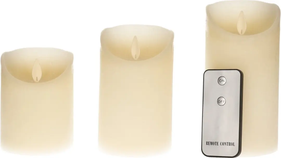 Anna's Collection Wax LED Kaarsen 3 Stuks