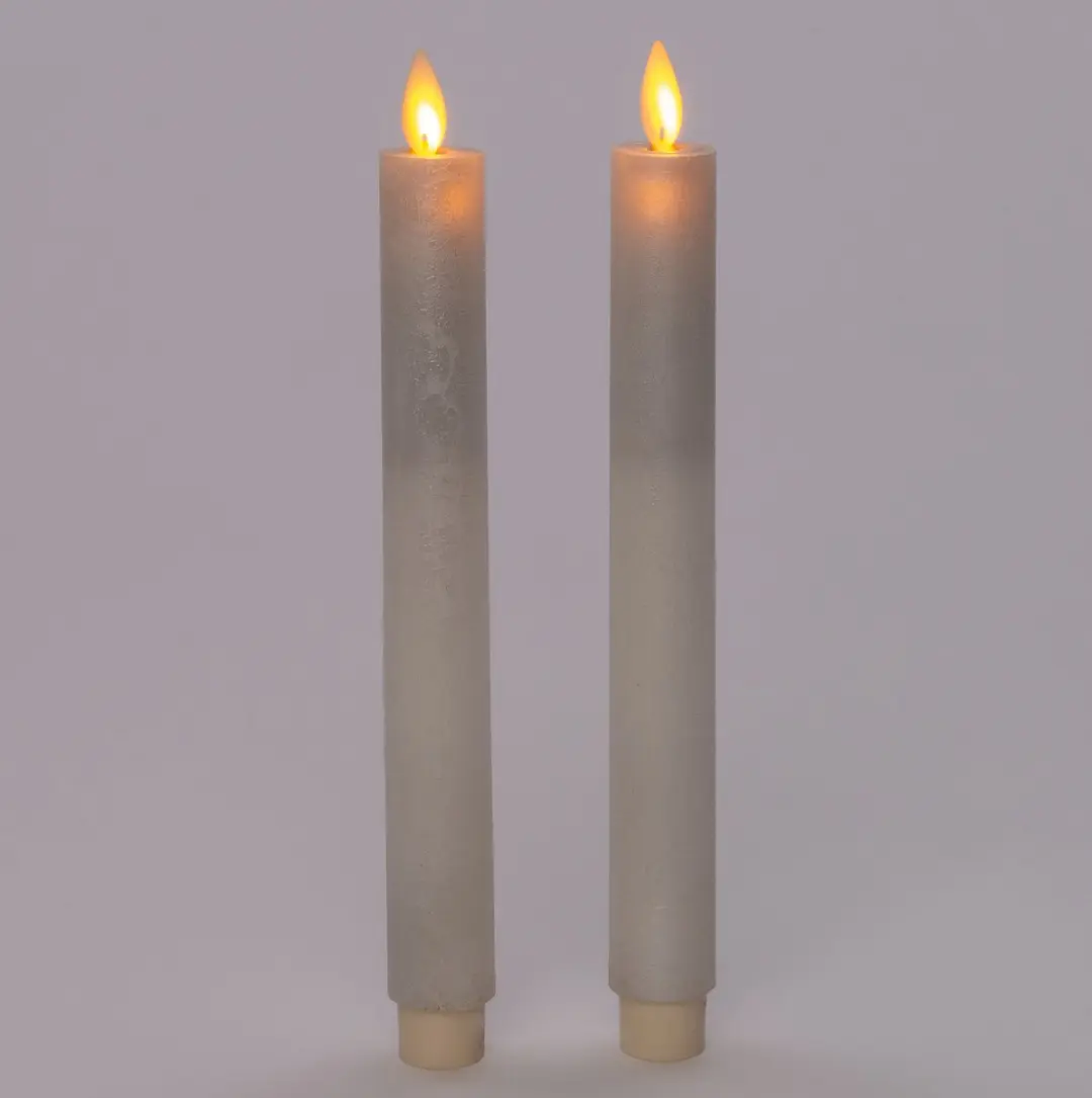 Anna's Collection Parel Rustiek LED Dinerkaarsen 23cm - 2 Stuks - afbeelding 2 van 4