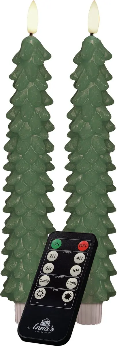 Anna's Collection LED kerstboom dinerkaarsen