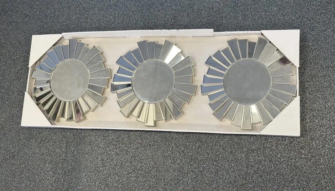 Set van 3 ronde wandspiegels