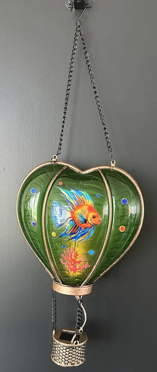 Decoratieve solarlamp hart met luchtballon " met flame LED "