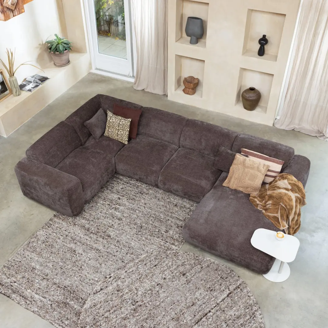 WOOOD Efia Vloerkleed 170x240cm - Bruin Melange - afbeelding 3 van 6