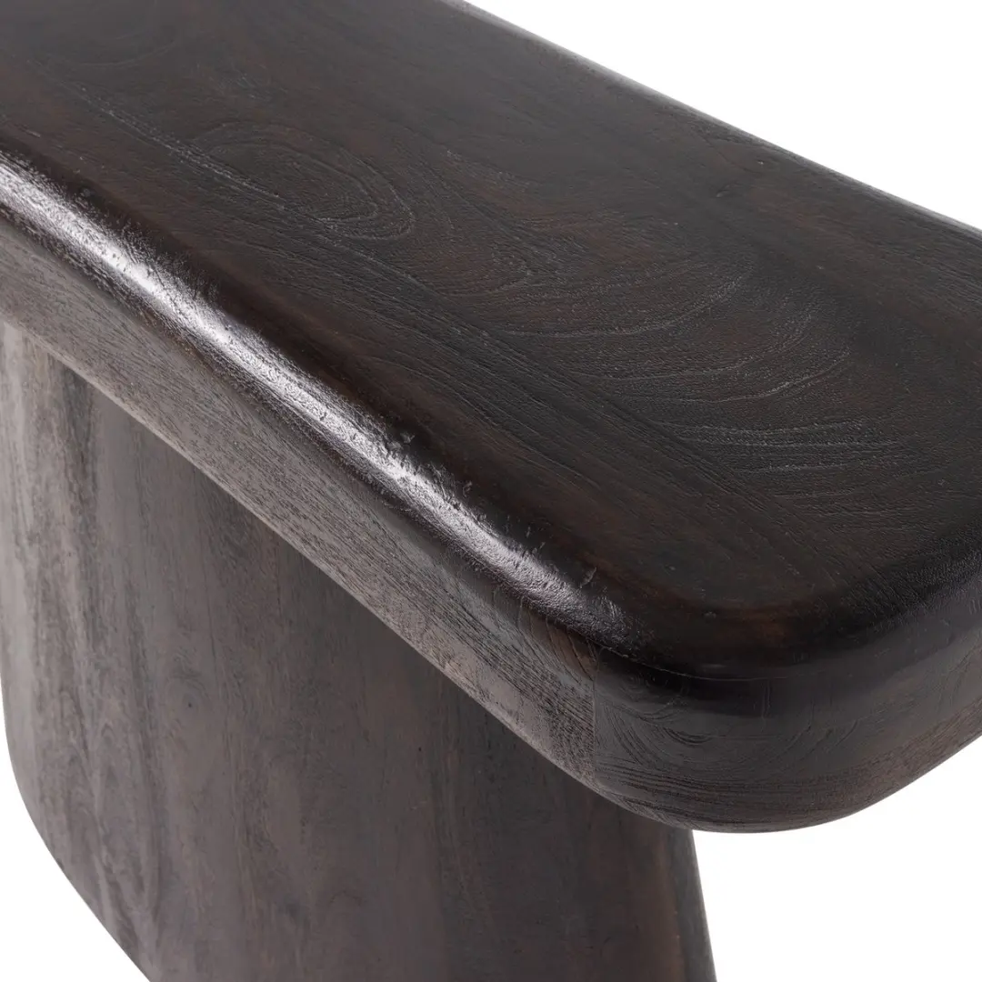 WOOOD Amco Sidetable Mangohout Zwart 120cm - afbeelding 3 van 6